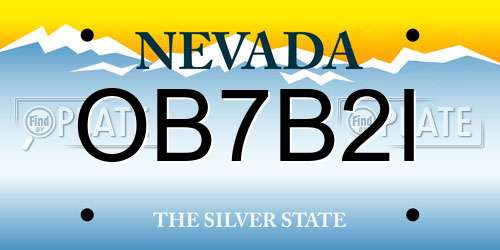 OB7B2I Nevada License Plate