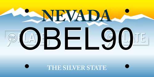 OBEL90 Nevada License Plate