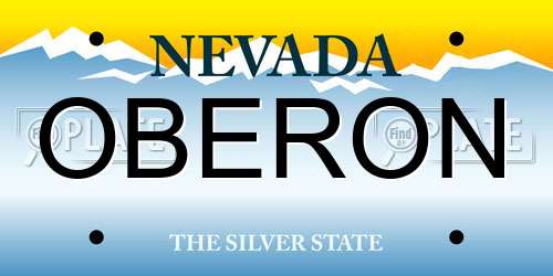 OBERON Nevada License Plate
