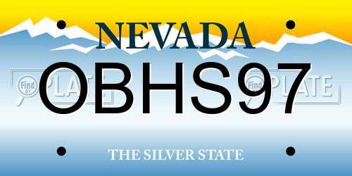 OBHS97 Nevada License Plate