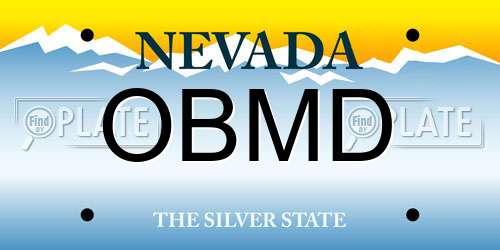 OBMD Nevada License Plate