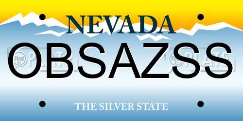 OBSAZSS Nevada License Plate