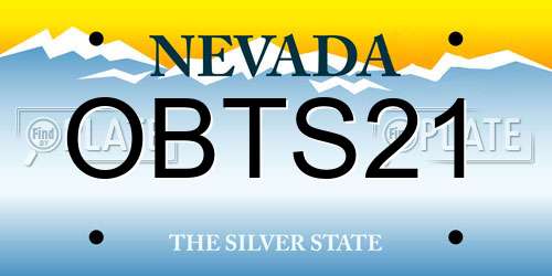 OBTS21 Nevada License Plate