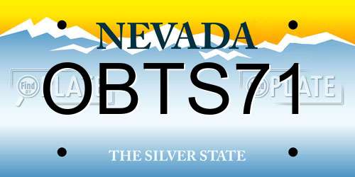 OBTS71 Nevada License Plate