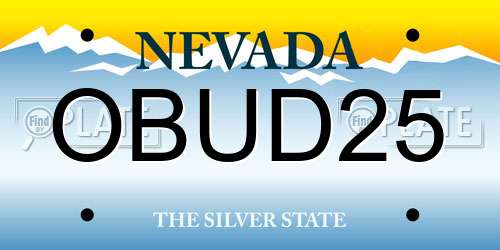 OBUD25 Nevada License Plate