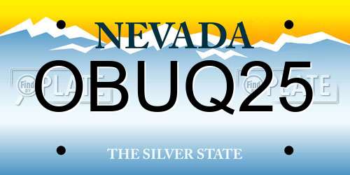 OBUQ25 Nevada License Plate