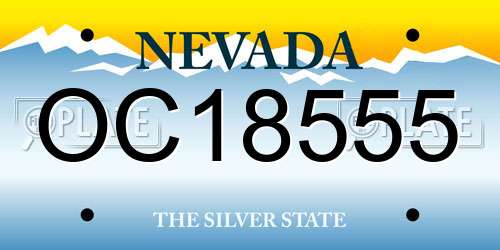 OC18555 Nevada License Plate