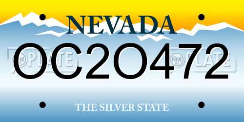 OC2O472 Nevada License Plate