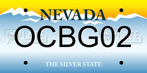 OCBG02 Nevada License Plate