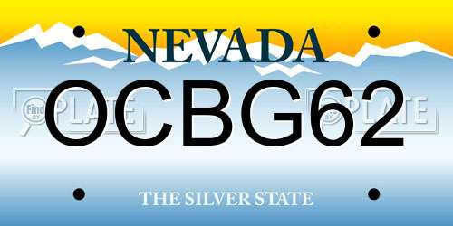 OCBG62 Nevada License Plate