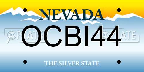 OCBI44 Nevada License Plate