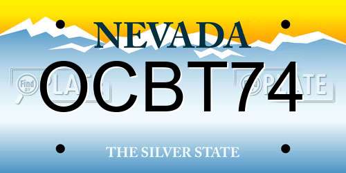 OCBT74 Nevada License Plate