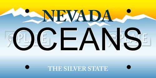 OCEANS Nevada License Plate
