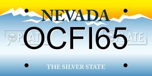 OCFI65 Nevada License Plate