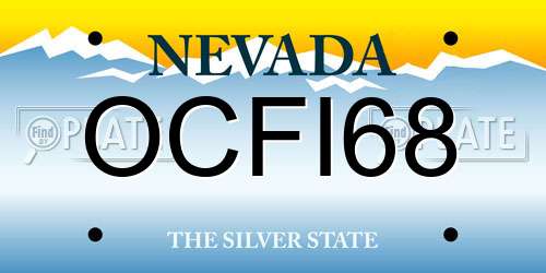 OCFI68 Nevada License Plate