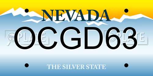 OCGD63 Nevada License Plate