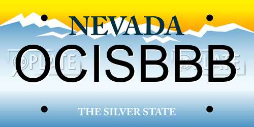 OCISBBB Nevada License Plate