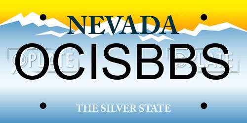 OCISBBS Nevada License Plate