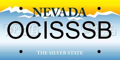 OCISSSB Nevada License Plate