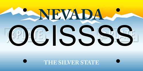 OCISSSS Nevada License Plate