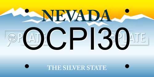 OCPI30 Nevada License Plate