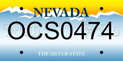 OCS0474 Nevada License Plate
