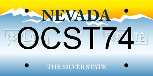OCST74 Nevada License Plate