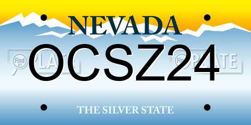 OCSZ24 Nevada License Plate
