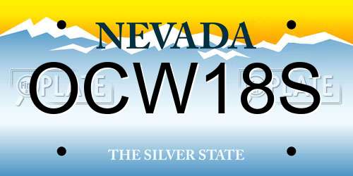 OCW18S Nevada License Plate