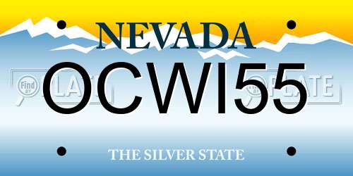 OCWI55 Nevada License Plate