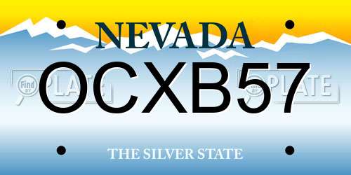 OCXB57 Nevada License Plate