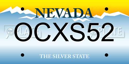 OCXS52 Nevada License Plate