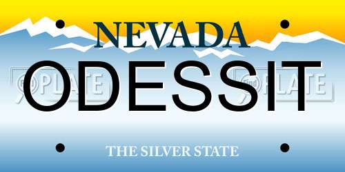 ODESSIT Nevada License Plate
