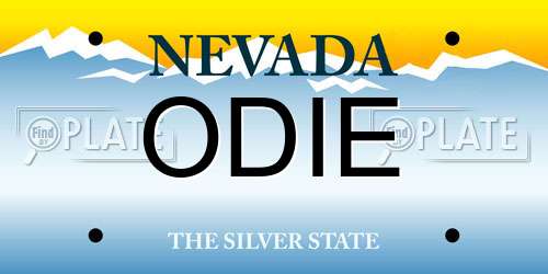ODIE Nevada License Plate