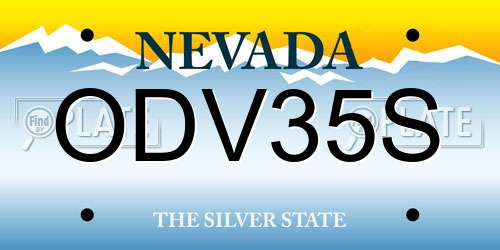 ODV35S Nevada License Plate
