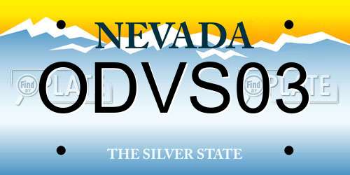 ODVS03 Nevada License Plate