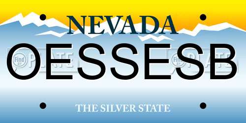 OESSESB Nevada License Plate