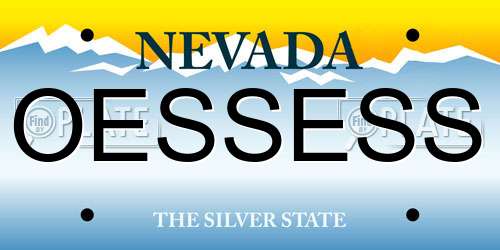 OESSESS Nevada License Plate