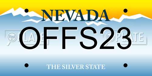 OFFS23 Nevada License Plate