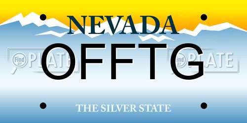 OFFTG Nevada License Plate