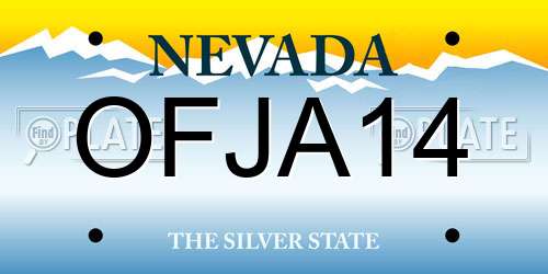 OFJA14 Nevada License Plate