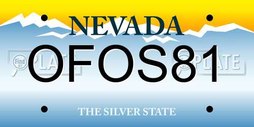 OFOS81 Nevada License Plate