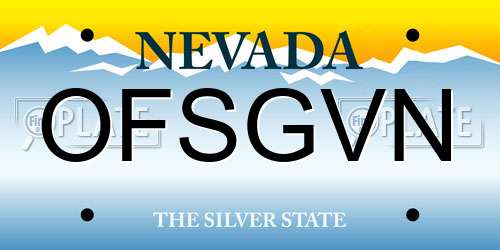 OFSGVN Nevada License Plate
