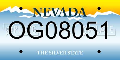 OG08051 Nevada License Plate