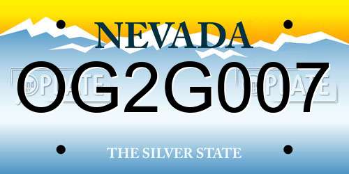 OG2G007 Nevada License Plate
