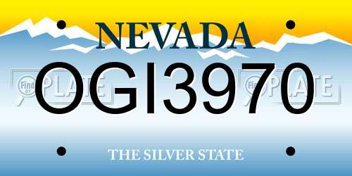 OGI3970 Nevada License Plate