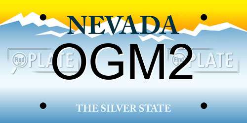 OGM2 Nevada License Plate