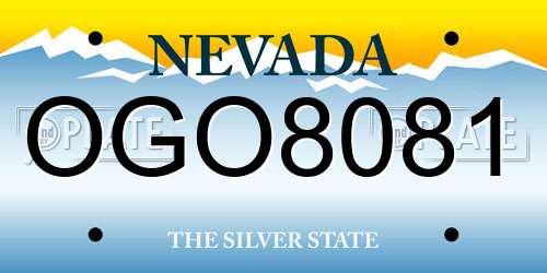 OGO8081 Nevada License Plate