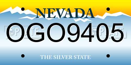 OGO9405 Nevada License Plate