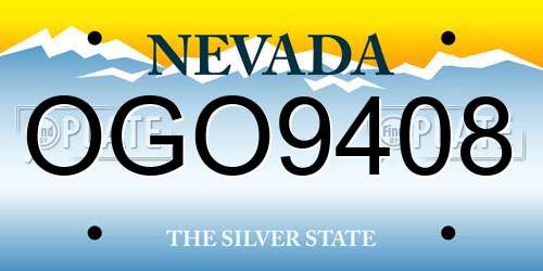 OGO9408 Nevada License Plate